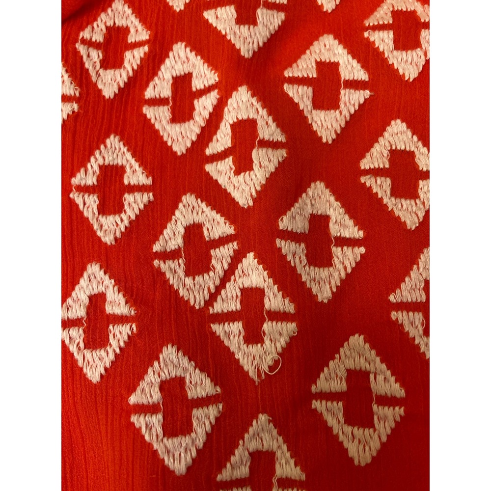 White House‎ Black Market Orange Sleeveless Top Embroidered Blouse - Picture 5 of 10